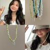 Блоггер Неправильный Цвет Натуральный Камень Бусины Капли Воды Ожерелье Женская Цепочка на Ключицу Цепочка