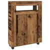 VidaXL Meuble étroit de salle de bain à roulettes vieux bois, rangement de salle de bain étroit, rangement étroit pour salle 855275