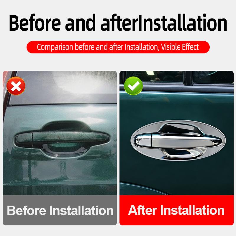For Toyota Land Cruiser Prado 120 2003-2009 Styling Upgrade Decoration Accessories Lc120 FJ120 Chrome Door Handle 2008 2007 2006