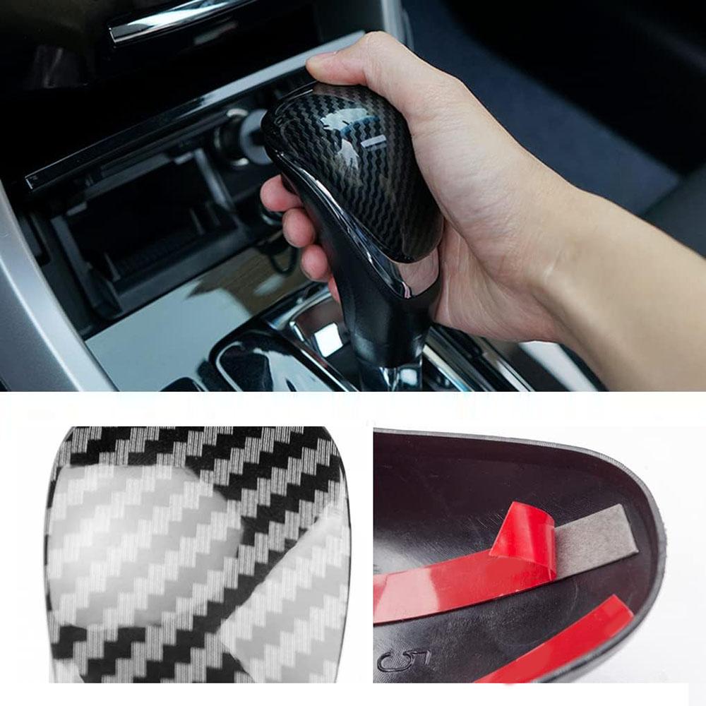 Carbon Fiber Style Gear Shift Knob Cover Fit For Honda Accord 2013-2017
