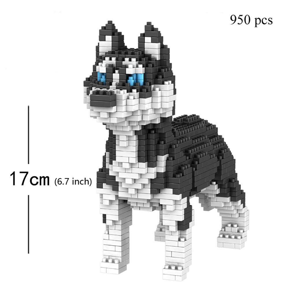 Knew Built Poodle Dog Micro Mini Construction Blocks Toys: Cute Doberman Pinscher Ideal Pet Lover Present Chow Chow Bullhead