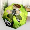 1 шт. Автоматический складной зонт Ben 10 Инопланетная Сила Приключение, Легкий 3-складной, С милыми мультяшными персонажами, Подходит для дома, на улицу