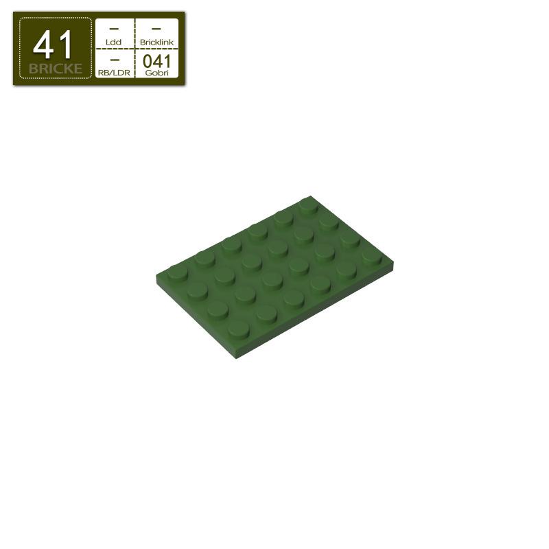 BRICKE Zhuan Ke 4x6 Plate Compatible with Lego MOC Building Blocks Puzzle Teaching Aids.