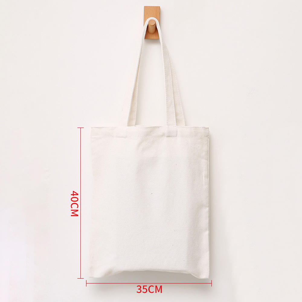 Folding Canvas Bag Reusable Shopping Bag Unisex Eco-Friendly Tote Bags Diy Shoulder Bag Grocery Handbag New