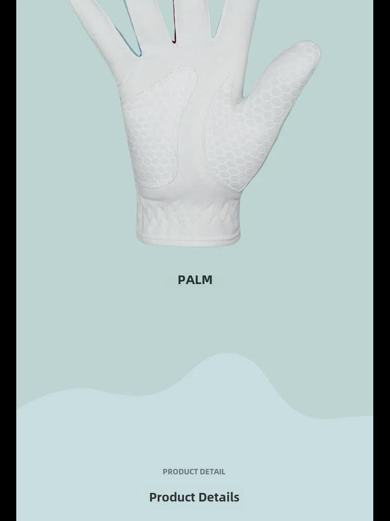 Женские нескользящие дышащие перчатки для гольфа - Корейская версия, Микрофибра, Износостойкие, 1 пара.