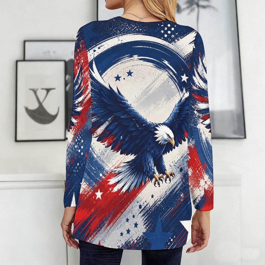 Womens Plus Size Long Sleeve Pocket T Shirt Loose Soft Casual Daily Leisure Blouse