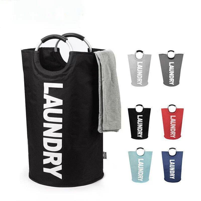 Очень большая водонепроницаемая корзина для белья с мягкой ручкой - Складная, многоцелевое хранилище для ванной комнаты, прачечной, балкона