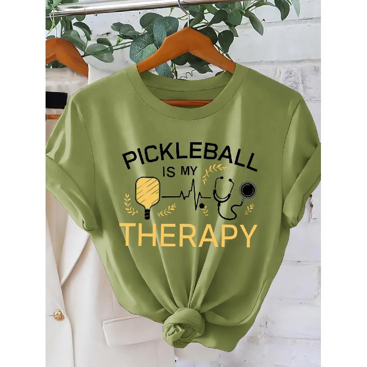 Pileball is my Relax Medical Element Healing Style Printed Fashion Retro Style Women's Short Sleeve Spring and summer casual, versatile, elegant