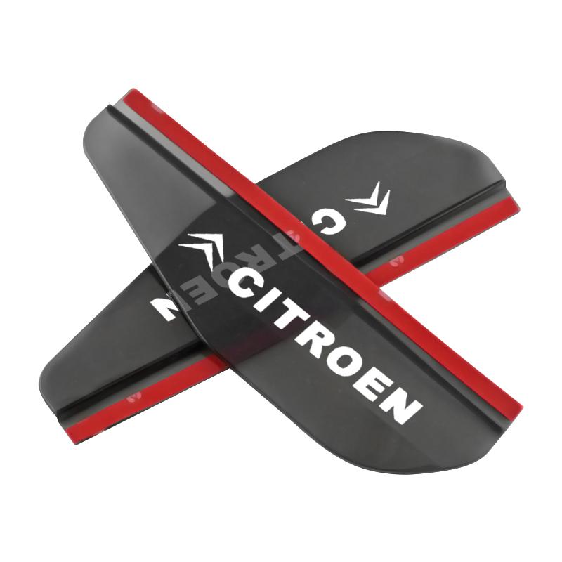 DBGO4 2Pcs Car Rear View Side Mirror Rain Board Eyebrow Guard Sun Visor For Citroen C1 C2 C3 C4 C5 X7 Berlingo C8 C4L DS3 DS4 DS5LS