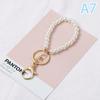 Simulated Pearl Key Chain For Aorpods Bag Pendant Wrist Beaded Key Holder For Women Mobile Phone Diy Accessories