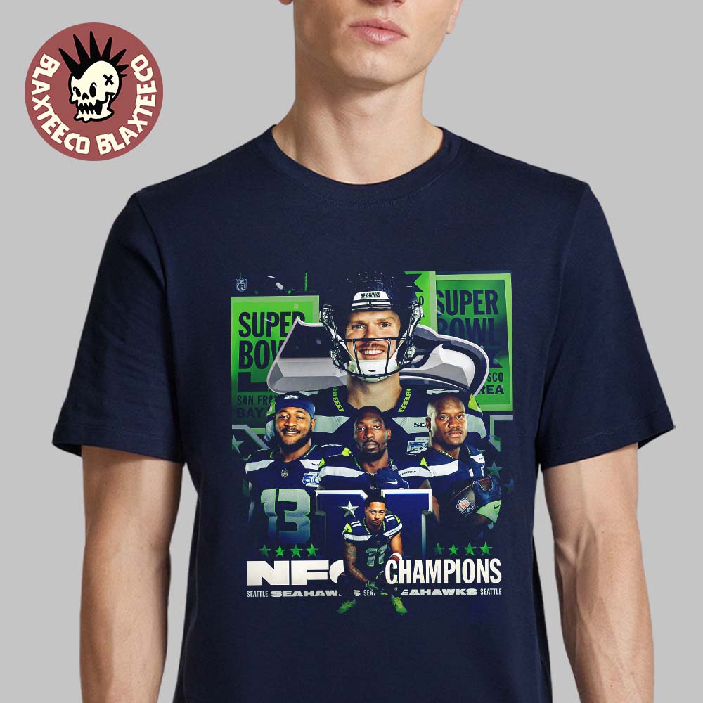 Celebrate Seattle Seahawks 2025 2026 NFC Champions Back In The Super Bowl For The First Time In 11 Years T-Shirt