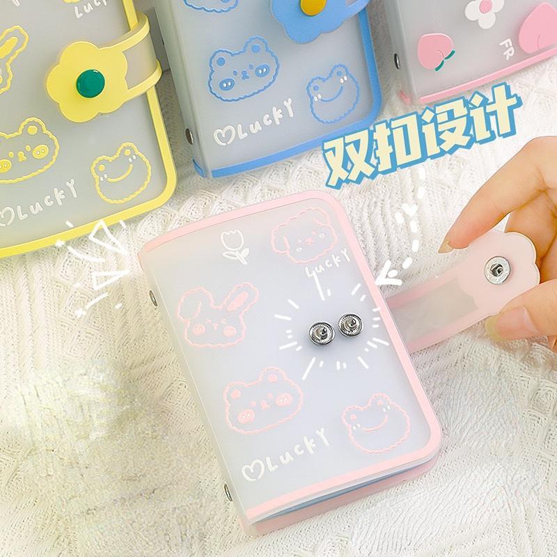 Mini Photo Album 20 Pockets 3 Inch PVC Photocard Holder Women ID Credit Card Binder Desk Accessories Organizer