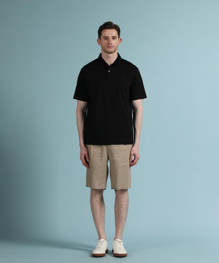 PANICALE Black Logo Short Sleeve Polo Shirt