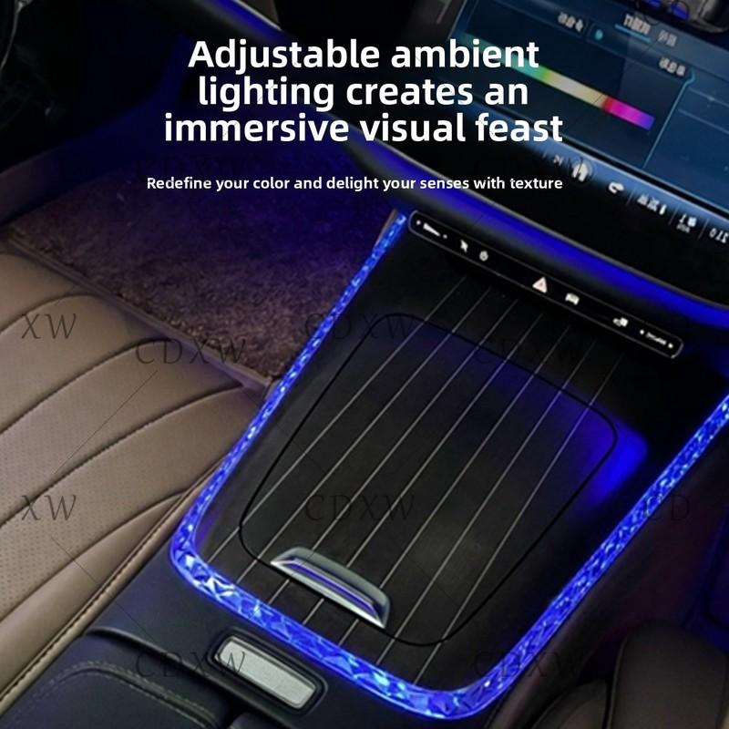 For Mercedes-Benz W214 E-class central control edge crystal light frame E300 E260 ambient light decorative frame 2024-2026
