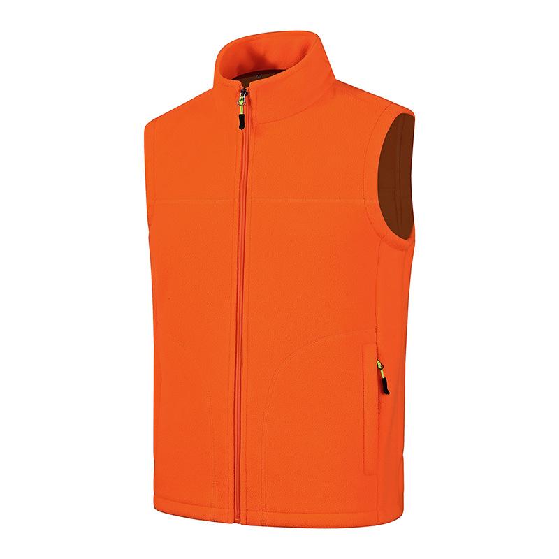 Men S Fleece Sleeveless Zip Up Vest Casual Workwear