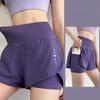Sport Shorts Women Sportswear Double-deck Running Shorts Yoga Bottoms Summer Gym Fitness Training Jogging Short Pants