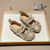 Youth style shoes Girls Ballet Flat Shoes Princess Style PU Leather Kids Slip-Ons With Bow Detail