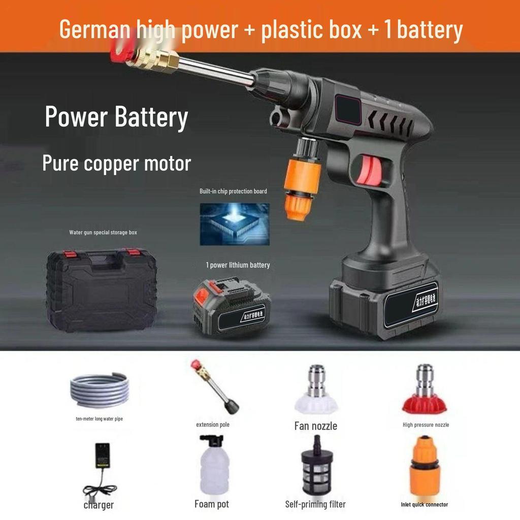 Беспроводная аккумуляторная мойка высокого давления для дома и чистки автомобиля