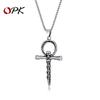 Opk Jewelry Персонализированный Литой Крест из Титановой Стали Модное Мужское Универсальное Ожерелье с Черепом