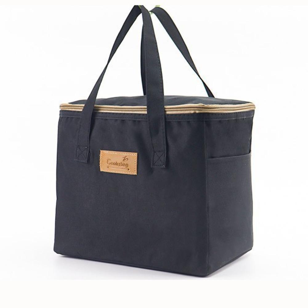Oxford 4 Pockets Cooler Bag, Portable Handheld Insulated Lunch Bag, Outdoor Picnic Thermal Food Carrier