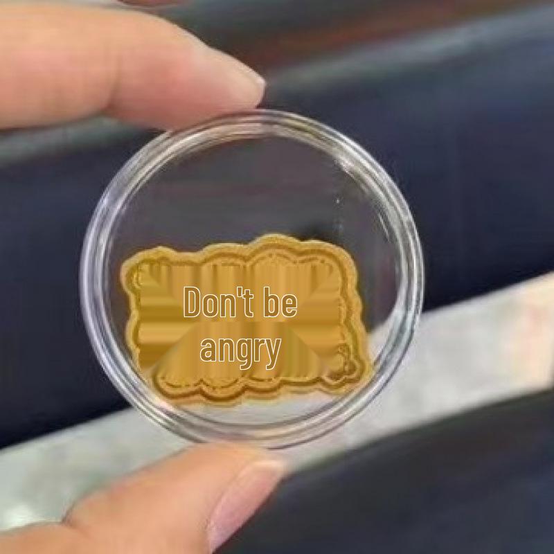 2mg Gold-Plated Wealth-Attracting Mobile Phone Sticker with Adhesive Backing