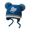 Плюшевый шар 1-3 года Зимняя шапка однотонная Детская теплая шапка Детская вязаная шапка Новорожденный Малыш
