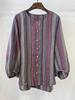 1116 Spring New Women's Crew Neck Japanese Linen Shirt Loose Shirt Top Cardigan Vintage ins