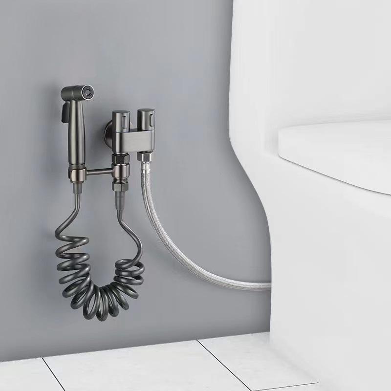 KEGAO 2025 Modern Stainless Steel Bidet Sprayer Gun Portable Grey Water Flow Control Toilet Shattaf Diaper Bathroom Eco-Friendly
