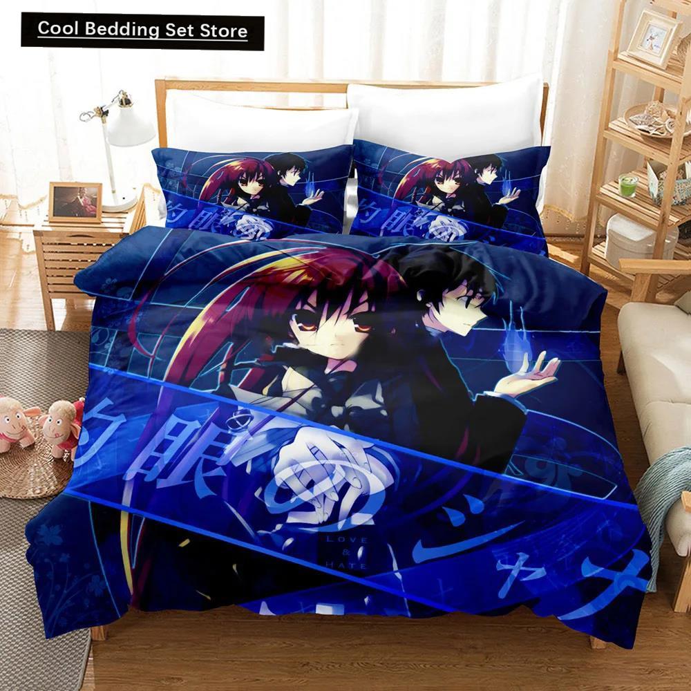Комплект постельного белья Kawaii Girl Cartoon Shakugan No Shana, постельное белье в стиле аниме, пододеяльник, наборы для домашнего декора, односпальная кровать, размер «king-size», подарок