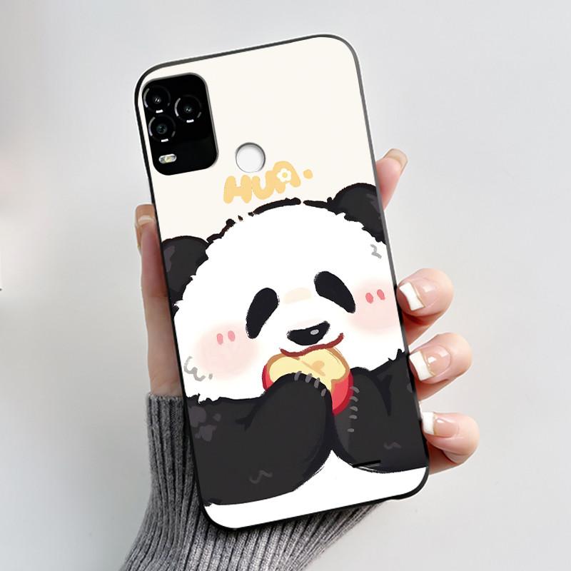 Black Phone Case For BLU G71 Plus (G71+ G71P) Shockproof For BLU G71 Plus (G71+ G71P) Little Rabbit In The Flowers Pattern Cover