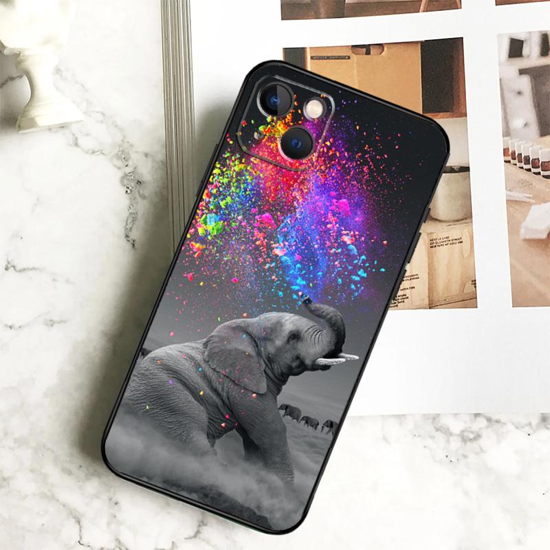 Baby Elephant Phone Case For iPhone 17 16 15 14 13 12 11 Pro Max Plus 12 13 Mini 16e 17 Air Cover Coque