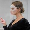 Luxury Face Chain Retro Veil Mask Bohemian Style Rhinestone Mask  for Women