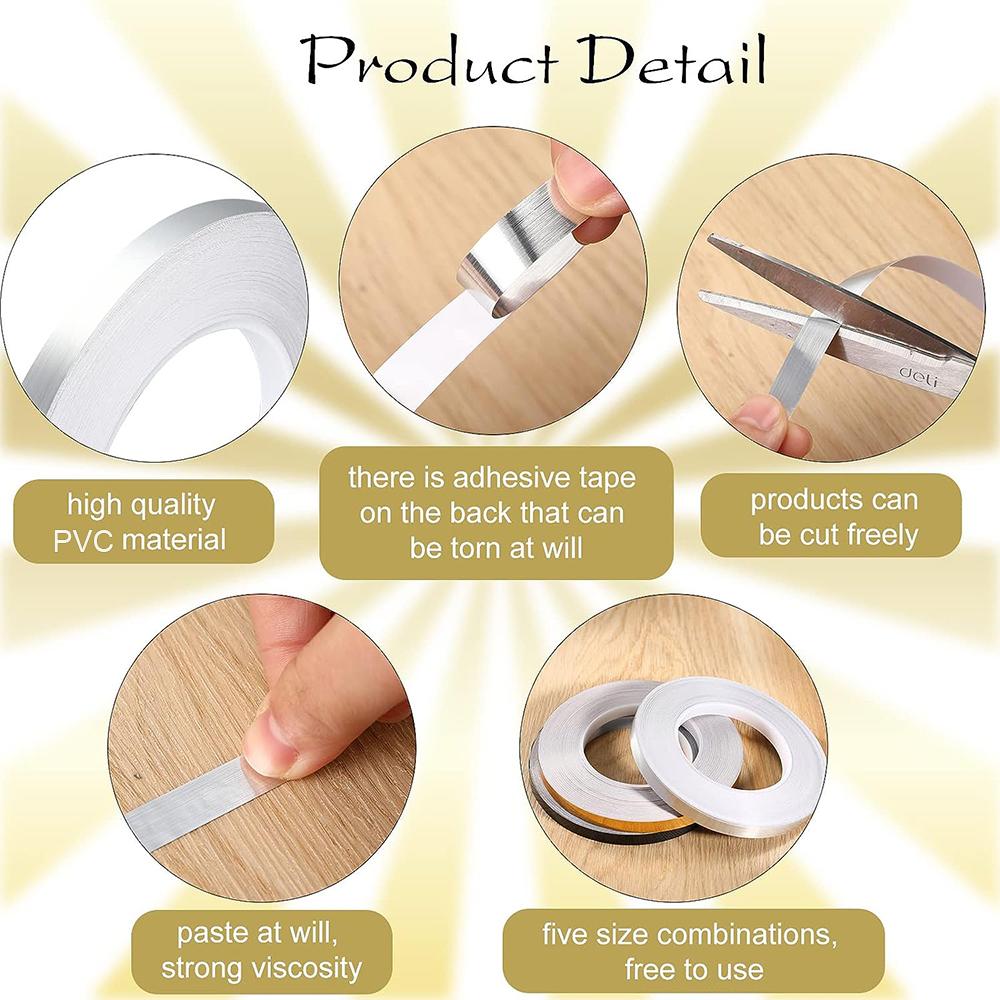 50 м клейкая лента для швов плитки, ширина 0,5, самоклеящаяся водонепроницаемая напольная фольга для герметизации зазоров на стенах, декоративная лента для комнаты