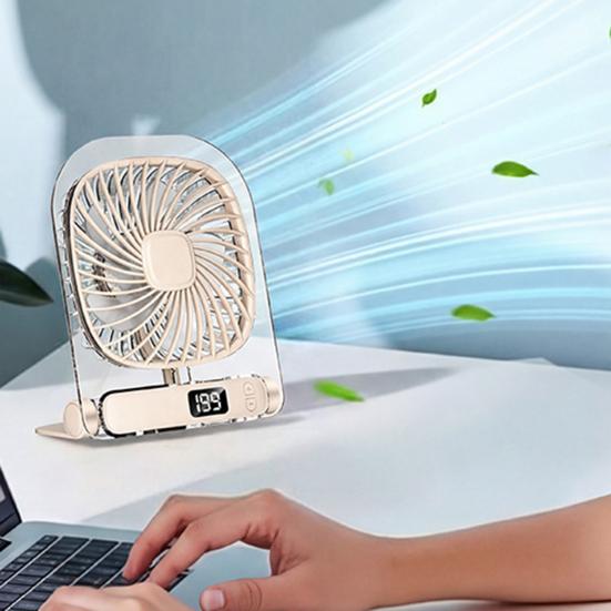 Мультяшный USB настольный вентилятор 199 скоростей Умный портативный охлаждающий вентилятор с цифровым дисплеем