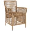 Garden Chair with Cushions 4 pcs Beige and Cream Poly Rattan