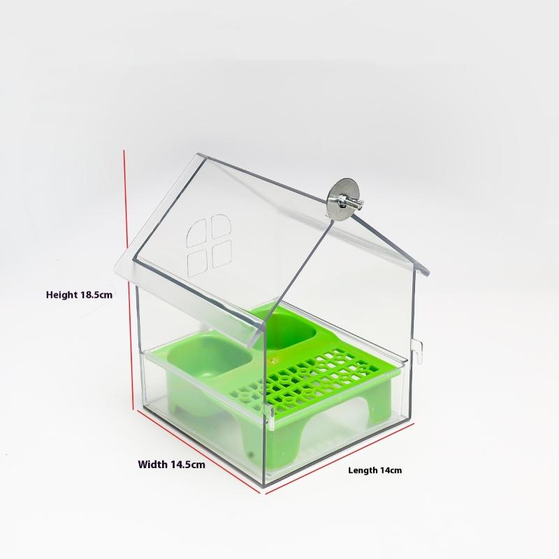 Hanging Parrot Feeder Prevent Scattering Bird Feeding Bowl Multifunction Bird Bath Parakeets Bathtub Bird Cage Accessories