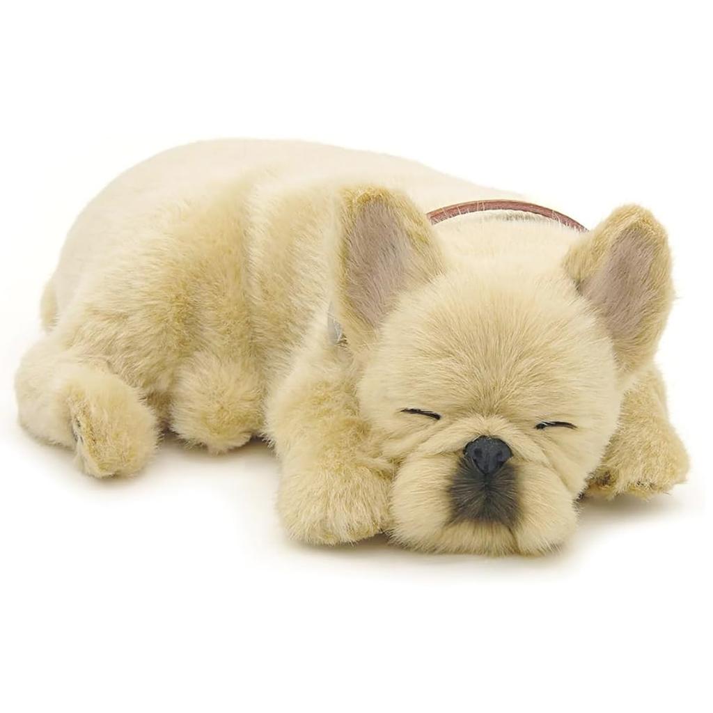 Ninian and Kino Perfect Pet (Small Size) French Bulldog (Cream) Stuffed Animal Dog Realistic Look-alike Goods Animal Healing Moving Present Gift
