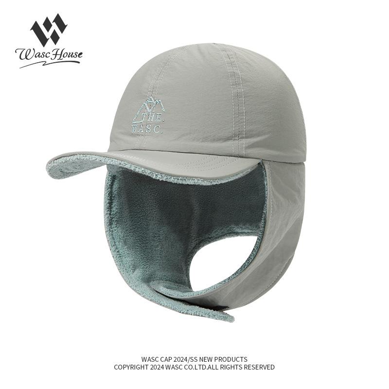 Outdoor Fleece Sunshade Riding Cap Double-brimmed Men's and Women's Winter Warm Ear Protection Cap Flying Hat