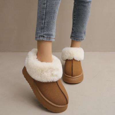 Модные новые зимние сапоги на платформе роскошные дизайнерские туфли для женщин искусственный мех теплая женская обувь ботильоны для женщин