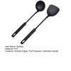 Wok Spatula And Ladle Set Extended Handle Spatula Smooth Edges Soup Spoon Scratch-free Cooking Utensil