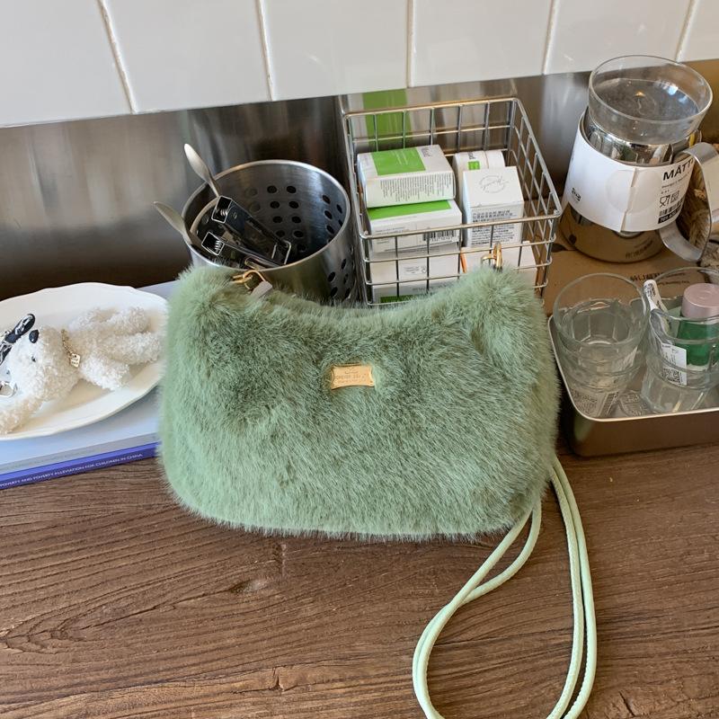 Осенне-зимняя модная плюшевая сумка-тоут женская универсальная плюшевая сумка через плечо в зарубежном стиле