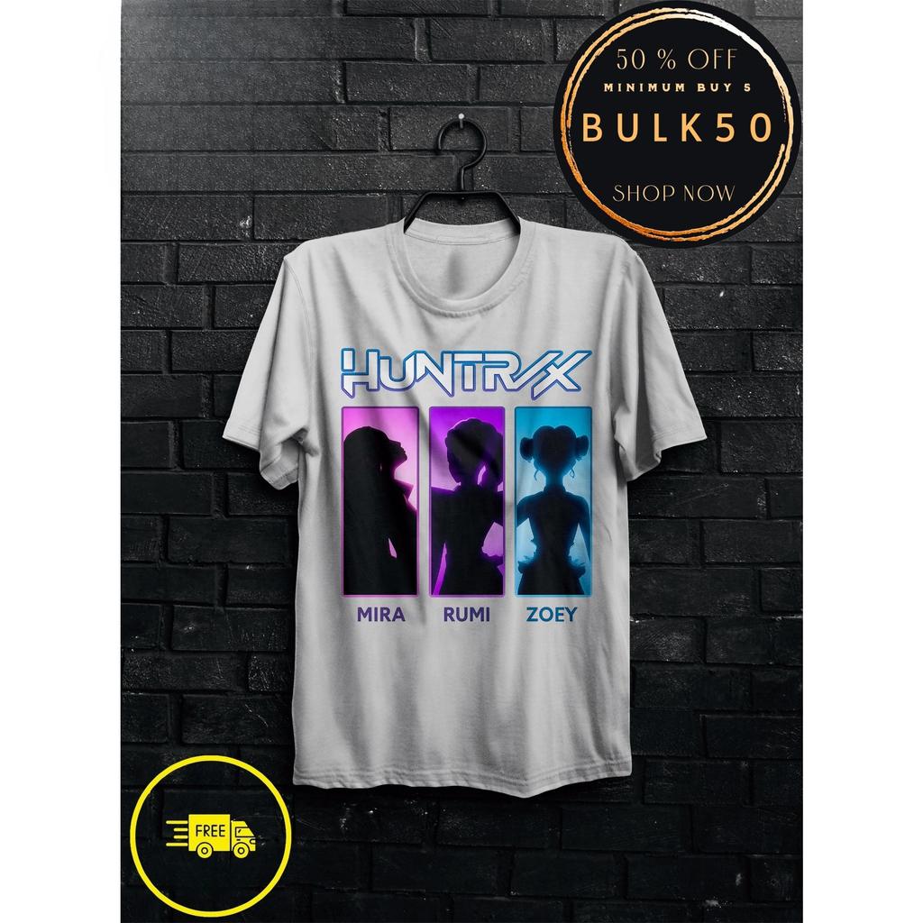 Аниме K-Pop Футболка Охотники на демонов Харадзюку Круглый вырез Повседневная рубашка Подарок