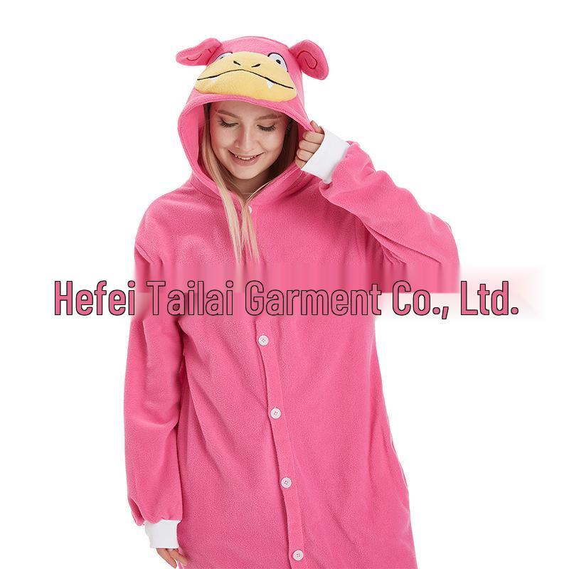 Pokemon Slowpoke Christmas Cartoon Onesie Pajamas - Casual Homewear for Couples