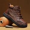 Мужские высокие кожаные ботинки, повседневные кроссовки, обувь для улицы