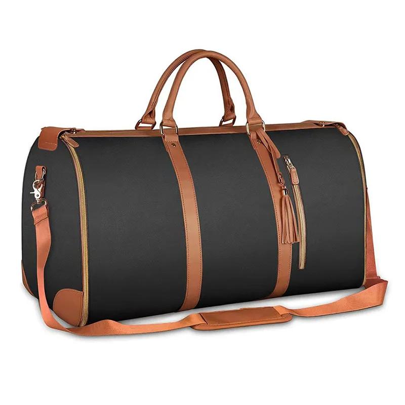 Складная женская дорожная удобная сумка для ручной клади, большая вместительная спортивная сумка из искусственной кожи, портативная деловая дорожная сумка