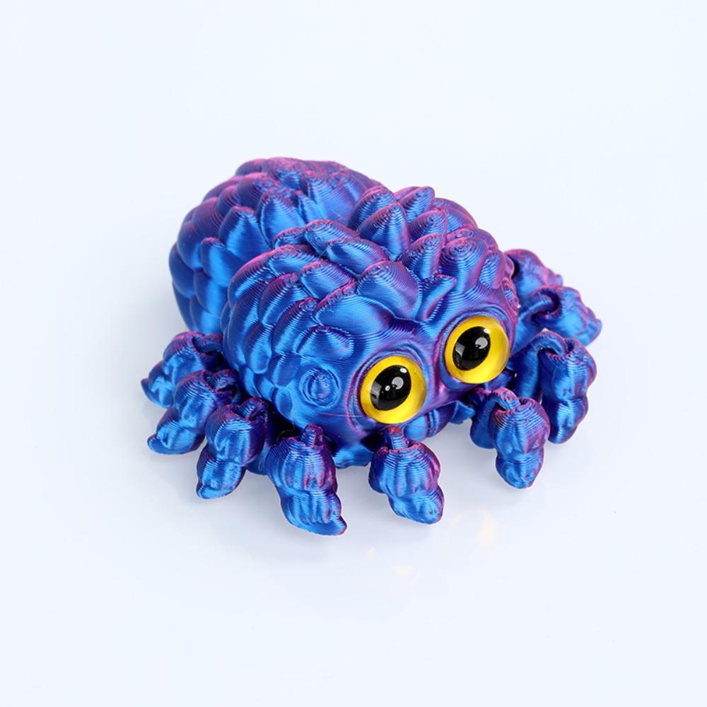 Colorful Appearance 3D Printed Spider Ornament Desktop Size Articulated Fidget Toy  Spider Lovers
