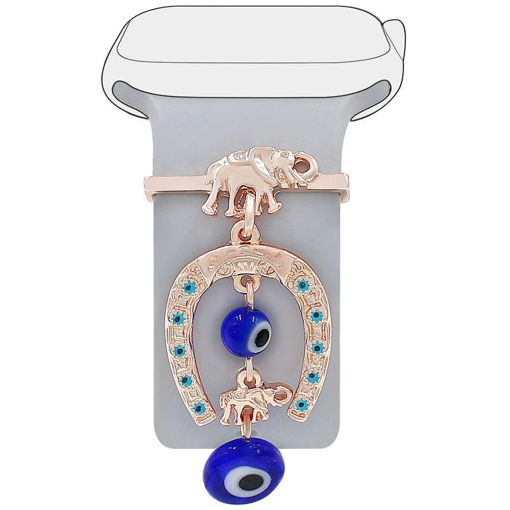 Металлический ремешок для часов, орнамент, браслет, подвески, модное декоративное кольцо, ремешок, аксессуары