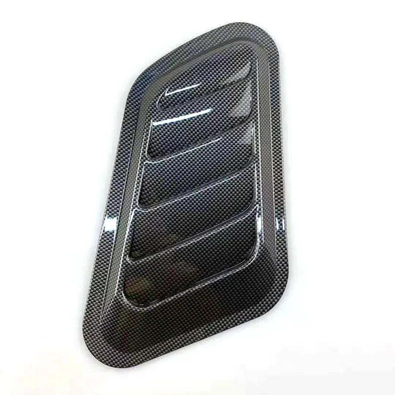 Universal Carbon Fiber Car Decorative Cell Air Flow Intake Hood Scoop Bonnet Vent Cover Stickers Decoration Styling