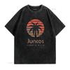 Womens Juncos Puerto Rico T Shirt Black Small vintage Washed homme streetwear Breathable Slightly Casual graphic