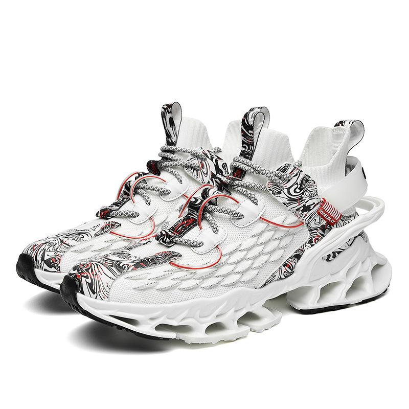 2024 New Men's Shoes Blade Sports Shoes Men's Summer Flying Weaving Fashion Trend Men's Casual Running Shoes Men's Trendy Shoes